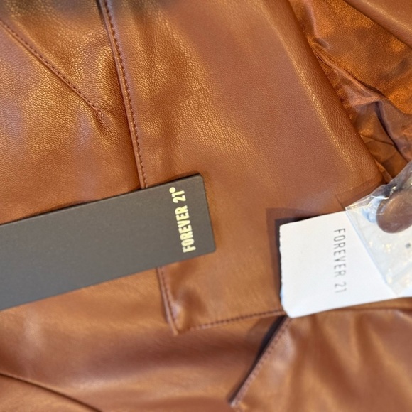 Forever 21 Tan Faux Leather Blazer - Picture 3 of 10